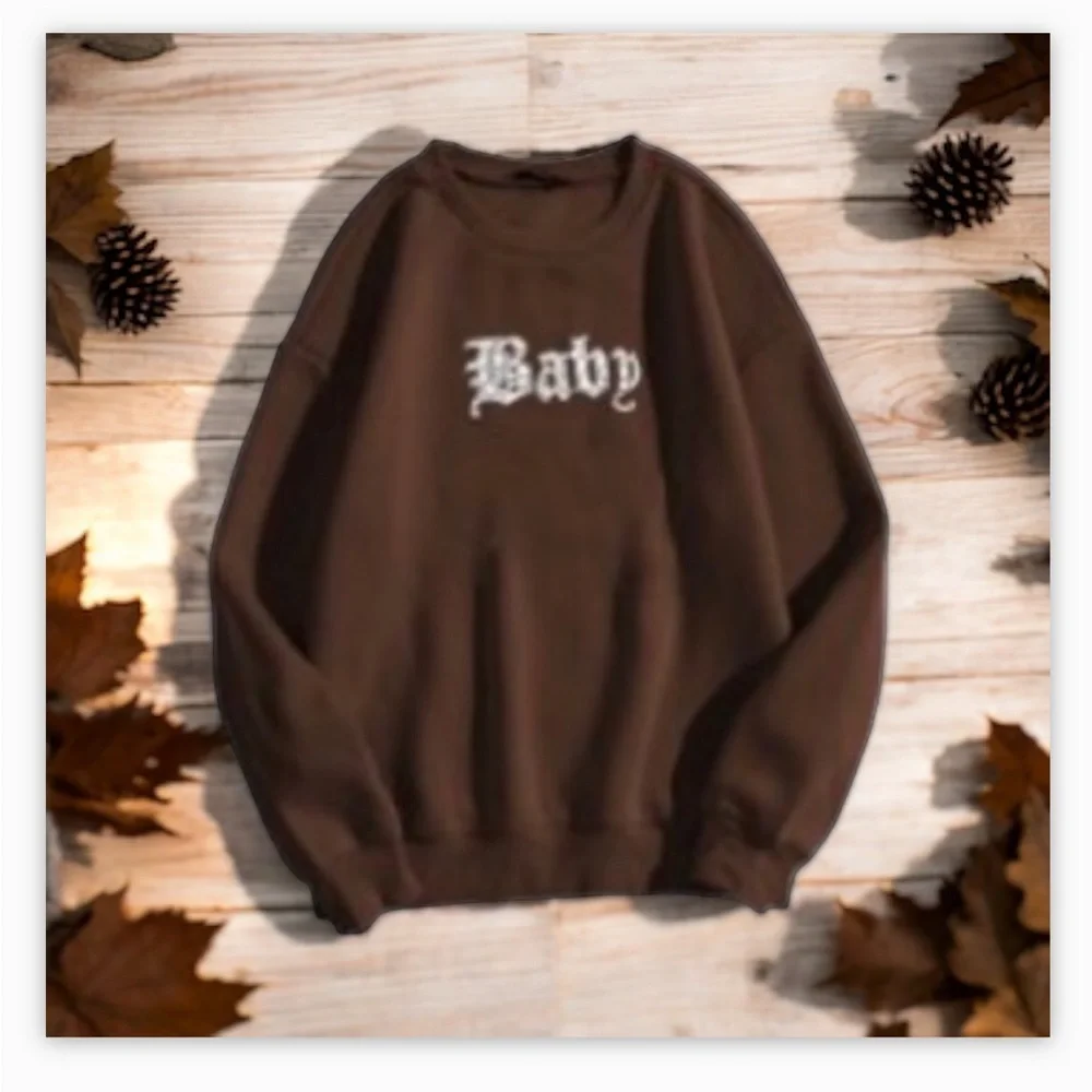 BUNDLE! 2 for 1- Sweatshirts- Dividend-Shein-Graphic -Grey-Brown-EUC-SzM-Cozy!🍂 - Picture 5 of 12